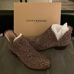 BRAND NEW Lucky Brand Baley Leopard Booties